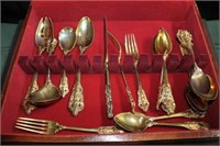 "BAROQUE" BY GODINGER - GOLD COLORED FLATWARE -