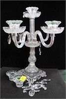 CRYSTAL CANDLEABRA PARTS WITH PRISMS SOME