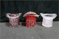 3 - 2 1/2" CRYSTAL HATS