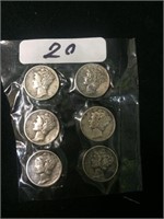 6 Dimes 1942 to 1945