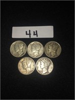 1939 - 1944 Silver Mercury Dimes
