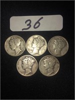 1941 - 1944 Silver Mercury Dimes