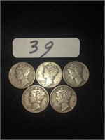 1941 - 1944 Mercury Silver Dimes