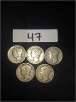 1937 - 1945 Silver Mercury Dimes