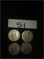 1940 - 1941 Silver Mercury Dimes