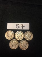 1936 - 1944 Silver Mercury Dimes