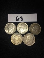 1950 - 1964 Silver Dimes