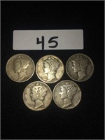 1934 - 1945 Silver Mercury Dimes