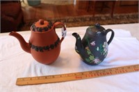 Two Wedgewood tea pots