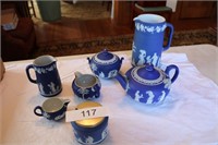 Group of blue Wedgewood pieces