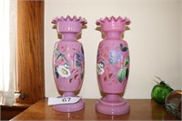 Pair of pink vases