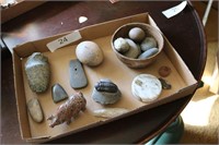 Stone tools, points, axes, and grinding tools