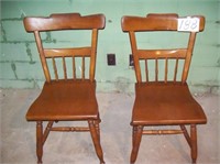 Maple Ladder Back Chairs  set of 2