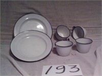 Made in Sweden 6 White Porcelain Plates with 4