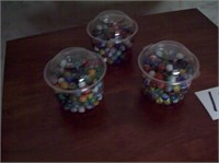 Assorted Marbles "3" containers in lot  #1, #2,
