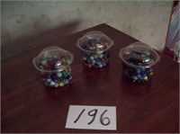 Assorted Marbles "3" containers in lot  #4, #5,