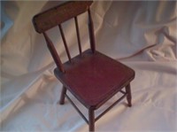 Wooden Gold Border Toy Chair 11x5 3/4 x 5 1/2