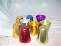9 Vascal 6oz multi-color metal tumblers