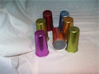 8 metal multi-color tumblers