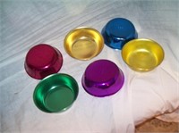 6 Sunburst Multi-color Aluminum Cereal Bowls