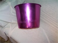 Magenta Aluminum Ice Bucket (small dent) 8x10