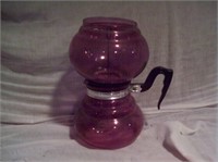 Purple Glass perculator coffee pot