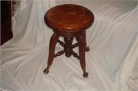 Wooden Claw Foot Piano Stool 19x13