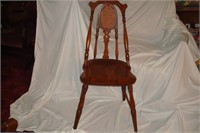 Cane Back Wooden Chair 36x15x16