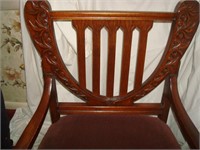 Harp Back Mahogany Chair 24x24x33