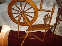 Antique Maple Spinning Wheel 40x24x49