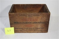 WESTERN AMMO WOODEN CRATE 15"x9"x9"