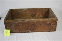 WOODEN FINGER JOINTED ADVERTISING CRATE