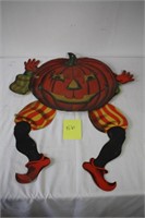 ANTIQUE HALLOWEEN SCARY PUMPKIN WINDOW HANING