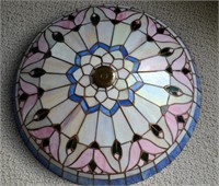 Stained glass close-to-ceiling shade, handmade