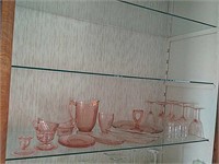 Pink Depression Glass collection