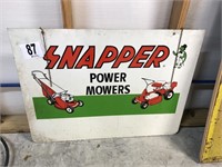 1960's Double Sided Snapper Metal Sign