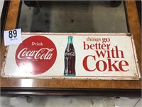 Coca Cola Metal Sign 32"W X 12"T