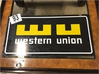 Western Union Metal Double Sided Vintage Sign