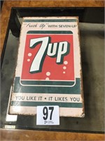 7-Up Metal Sign 14 1/2"W X 24"T