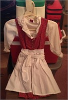 Vintage traditional Dirndl German girl's dress