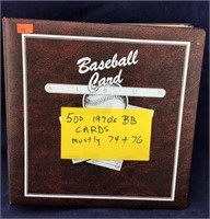 Baseball Card Album of 500 70’s Cards