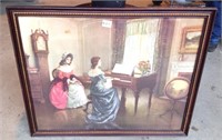 Victorian Ladies Playing Piano Print