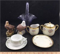 Collection of Vintage Glass Pieces & Porcelain
