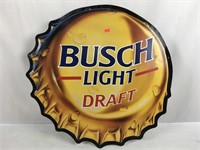 Metal Busch Light Draft Sign
