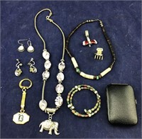 Necklaces and Key Holders and Sterling Earrings