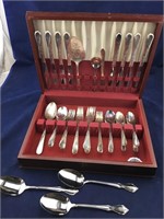 William Rogers Silverplate Service for 8 in Chest