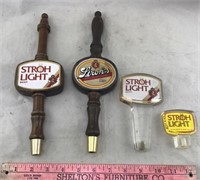 Vintage Stroh’s Beer Tap Handles