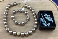 Costume Bracelet, Necklace and Earrings