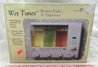 Wet Tunes Shower Radio & Dispenser NIB