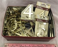 Assortment of Brass House Numbers